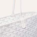 Goyard Artois Tote MM White Goyardine Canvas & Chevroches Calfskin Palladium Hardware - Image 3
